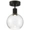 Access Lighting Port Nine Burgundy, Burgundy LED SemiFlush, Matte Black Finish, Seeded Glass 63148LEDD-MBL/SDG - alternate 1